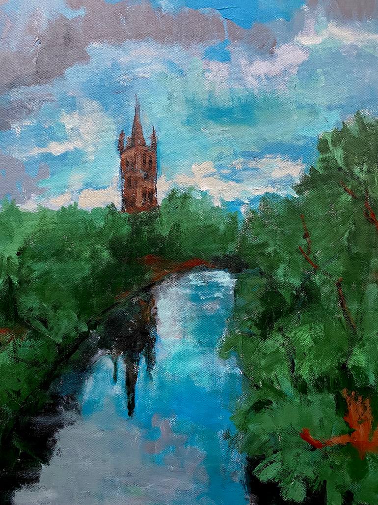 Original Expressionism Landscape Painting by Mutlu Ertac