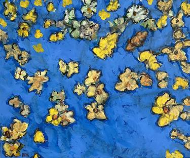 Original Expressionism Floral Paintings by Mutlu Ertac