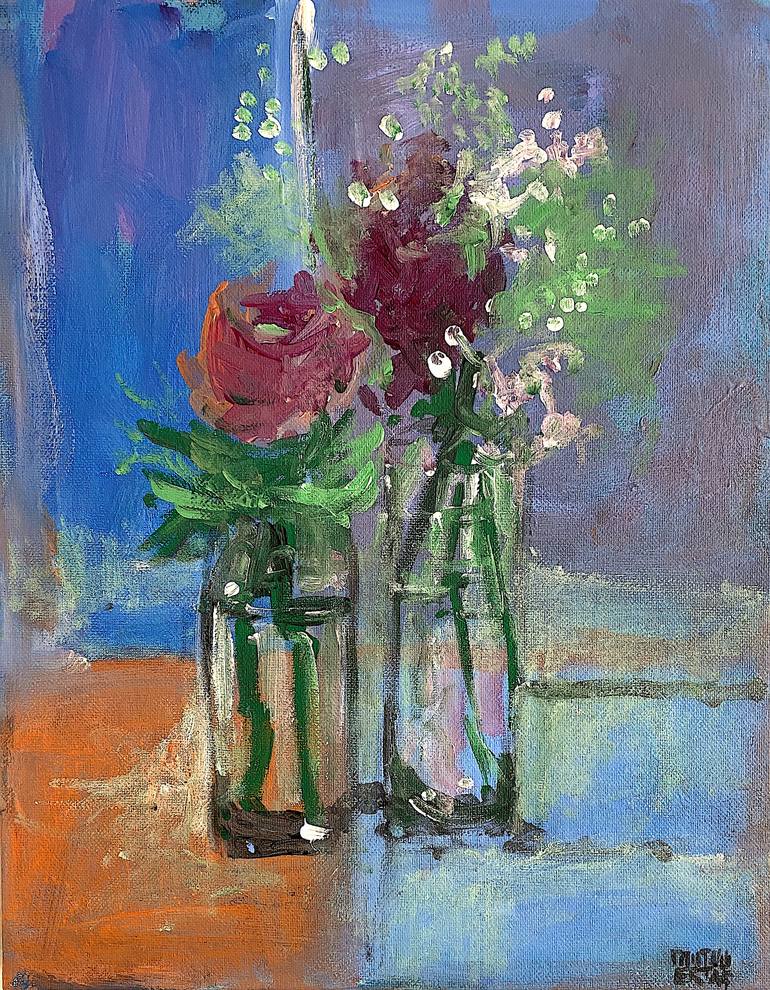 Original Contemporary Floral Painting by Mutlu Ertac