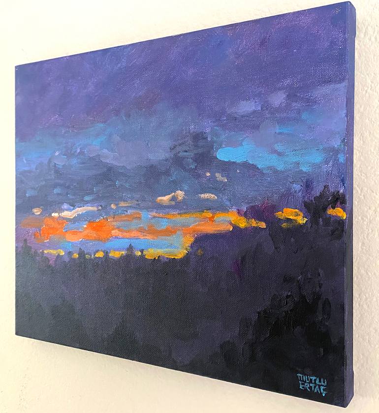 Original Expressionism Landscape Painting by Mutlu Ertac