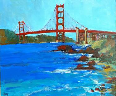 Original Impressionism Landscape Painting by Mutlu Ertac