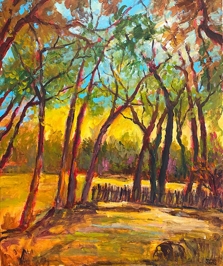 Fall In California Painting by Mutlu Ertac | Saatchi Art Guatemala