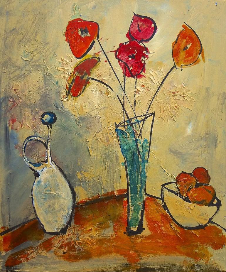 Still Life I Painting by Mutlu Ertac | Saatchi Art