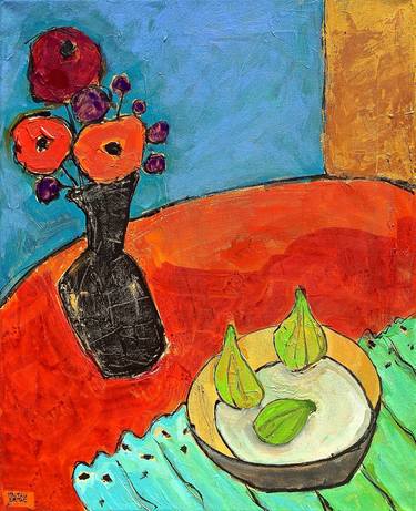 Original Expressionism Still Life Paintings by Mutlu Ertac