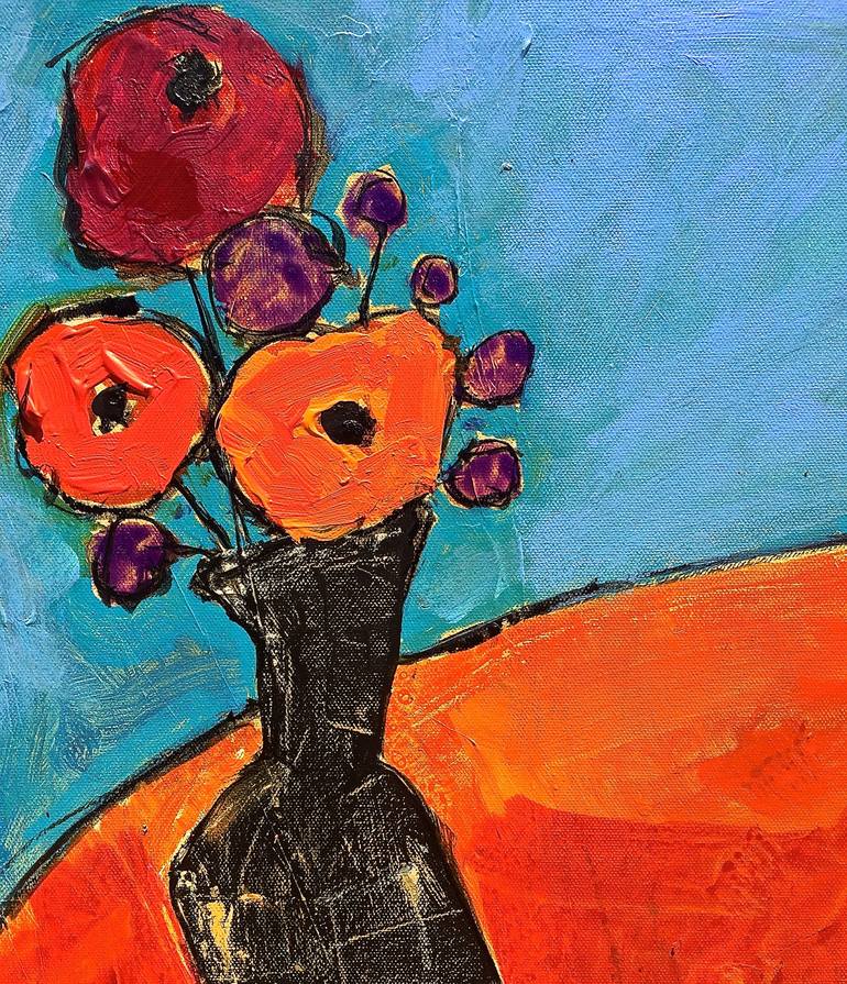 Original Expressionism Still Life Painting by Mutlu Ertac