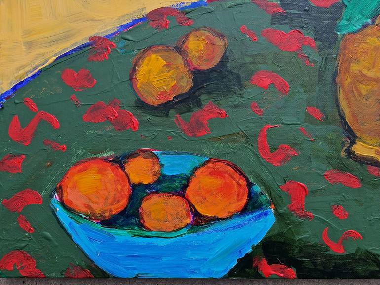 Original Expressionism Still Life Painting by Mutlu Ertac