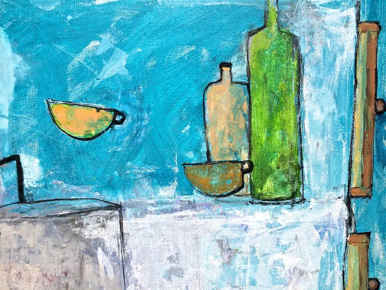 Original Abstract Expressionism Still Life Painting by Mutlu Ertac