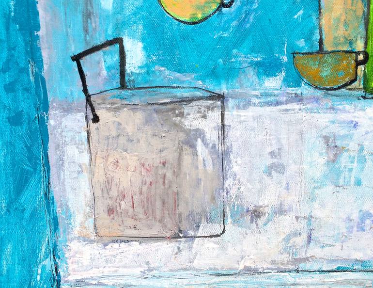Original Abstract Expressionism Still Life Painting by Mutlu Ertac