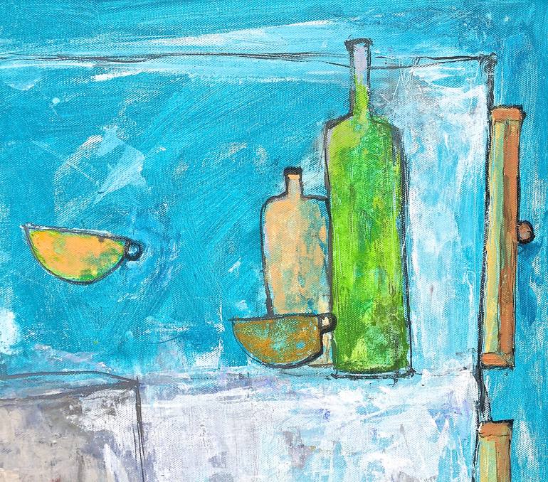Original Abstract Expressionism Still Life Painting by Mutlu Ertac