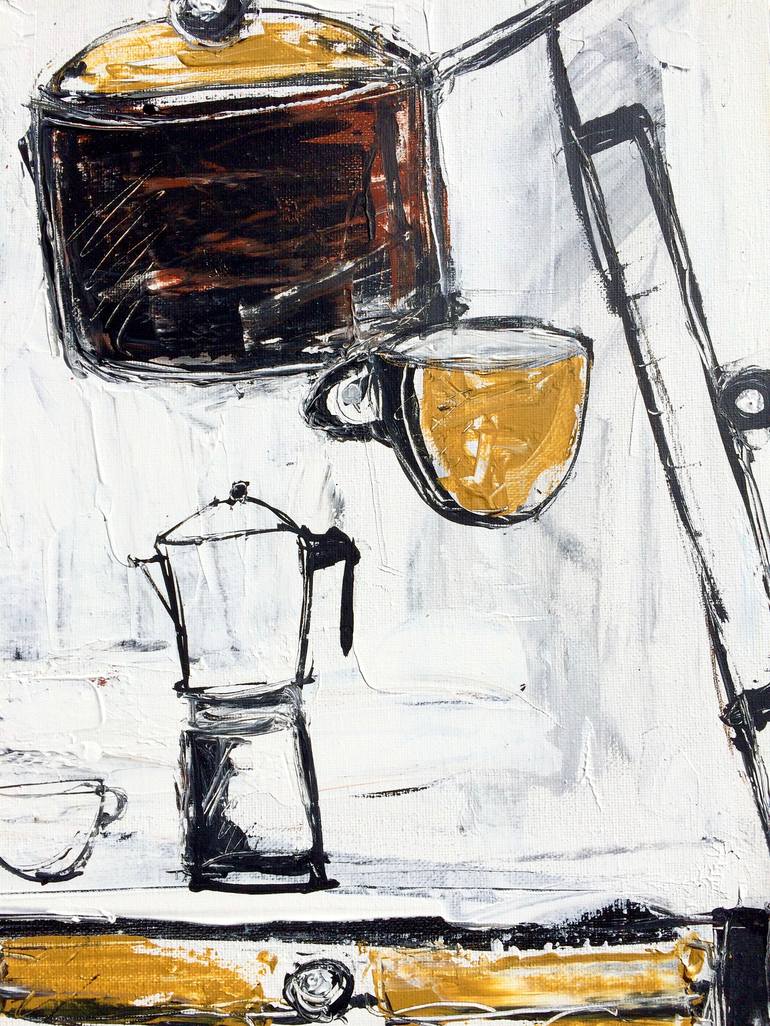 Original Expressionism Still Life Painting by Mutlu Ertac