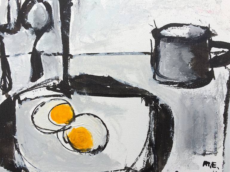 Original Expressionism Still Life Painting by Mutlu Ertac