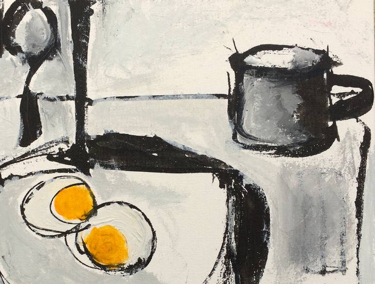 Original Expressionism Still Life Painting by Mutlu Ertac