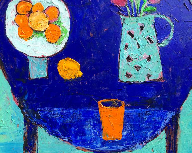 Original Expressionism Still Life Painting by Mutlu Ertac