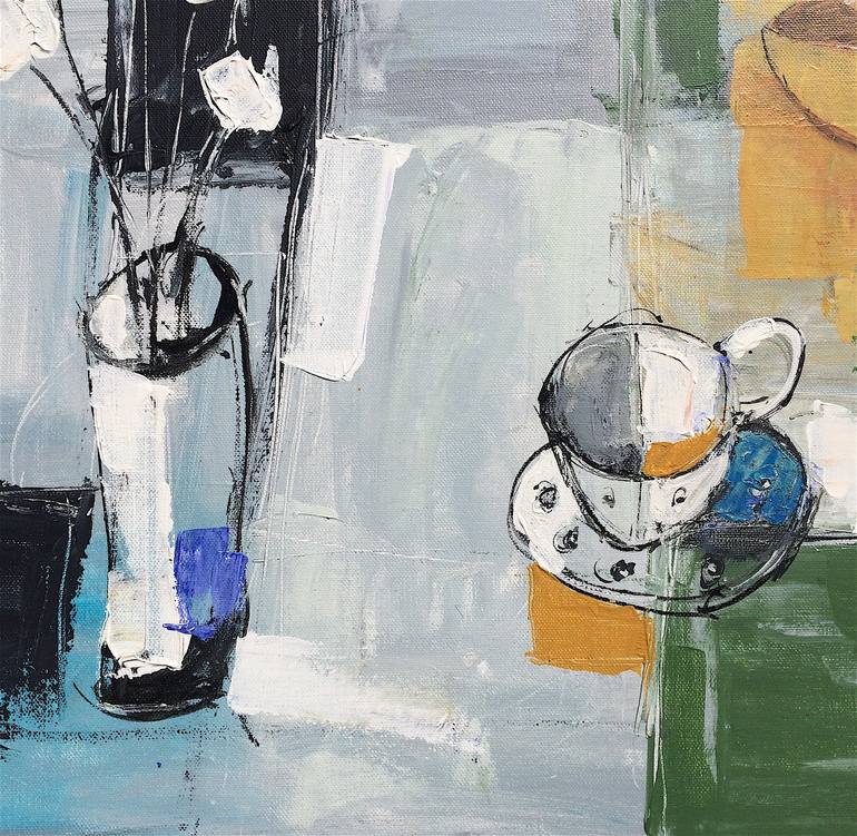 Original Expressionism Still Life Painting by Mutlu Ertac