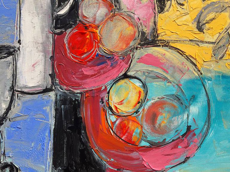 Original Expressionism Still Life Painting by Mutlu Ertac