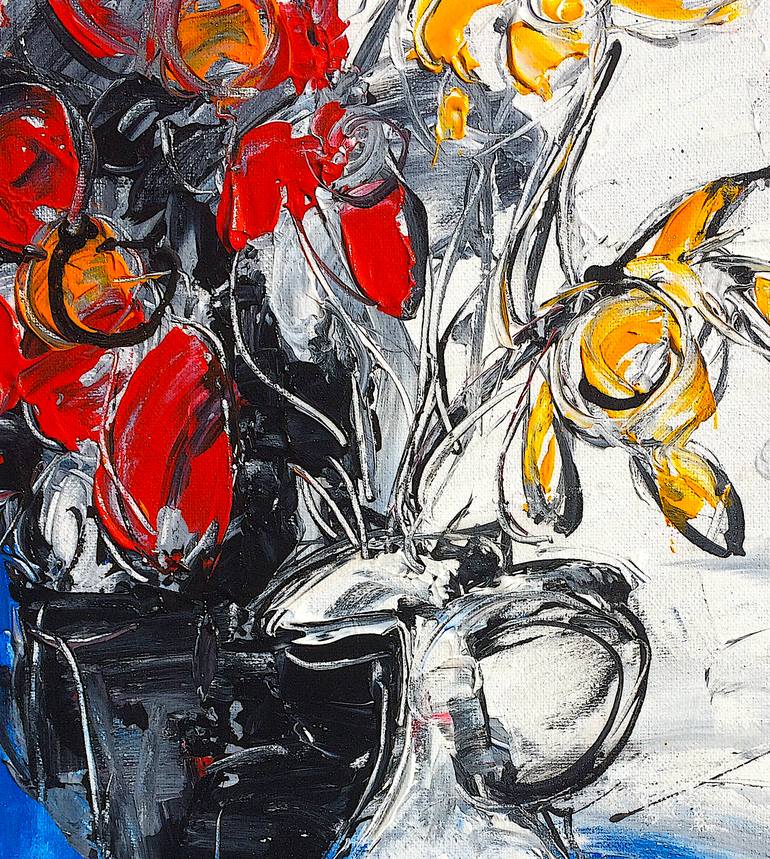 Original Expressionism Still Life Painting by Mutlu Ertac