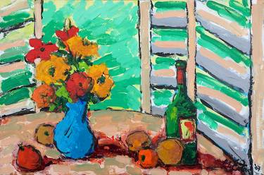 Original Expressionism Still Life Paintings by Mutlu Ertac