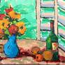 This work was done in 2007, I was looking through my previous paintings and found this one , and the colors and composition and vividness made me to upload this work.
Inspired by Impressionist painters, Cezanne, Van Gogh, Monet...