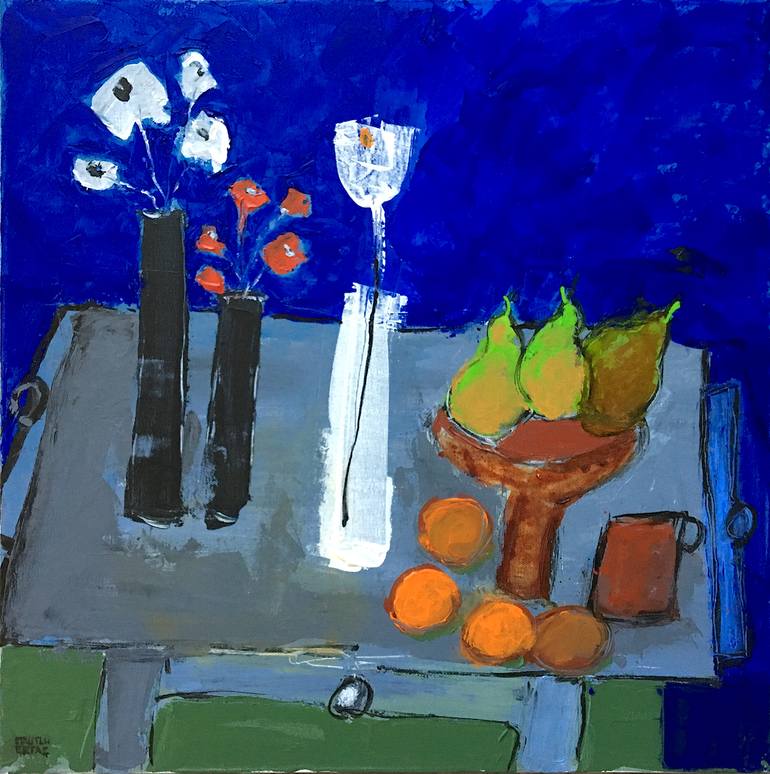 Original Minimalism Still Life Paintings by Mutlu Ertac