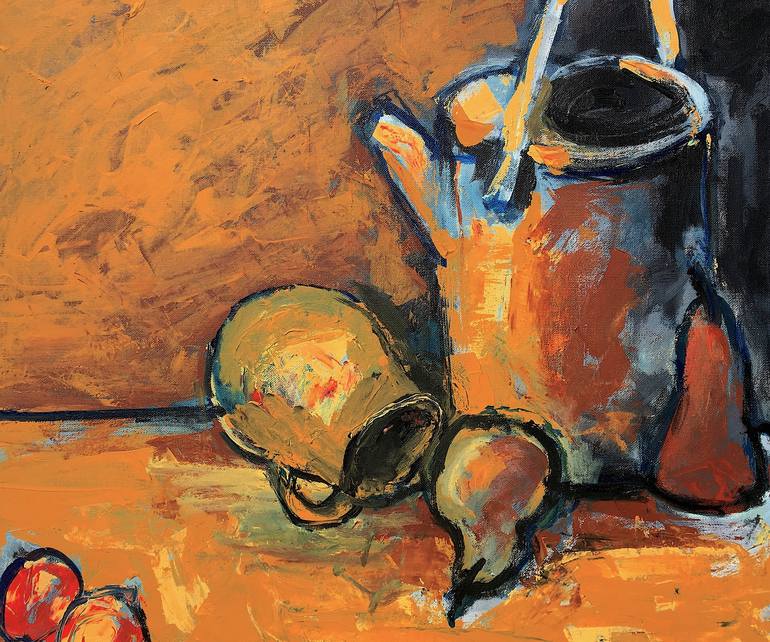 Original Expressionism Still Life Painting by Mutlu Ertac