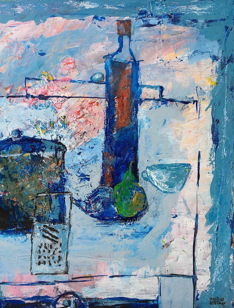 Original Food & Drink Painting by Mutlu Ertac