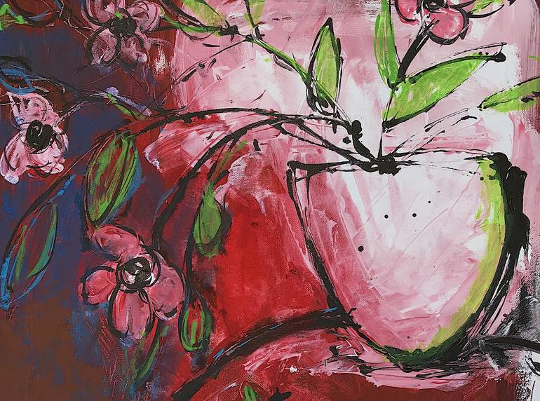 Original Expressionism Still Life Painting by Mutlu Ertac