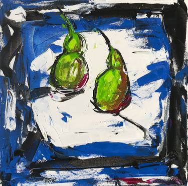 Two Pears on Blue thumb