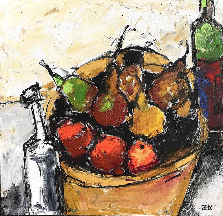 Original Expressionism Food & Drink Painting by Mutlu Ertac