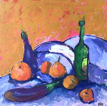 Original Impressionism Food & Drink Paintings by Mutlu Ertac