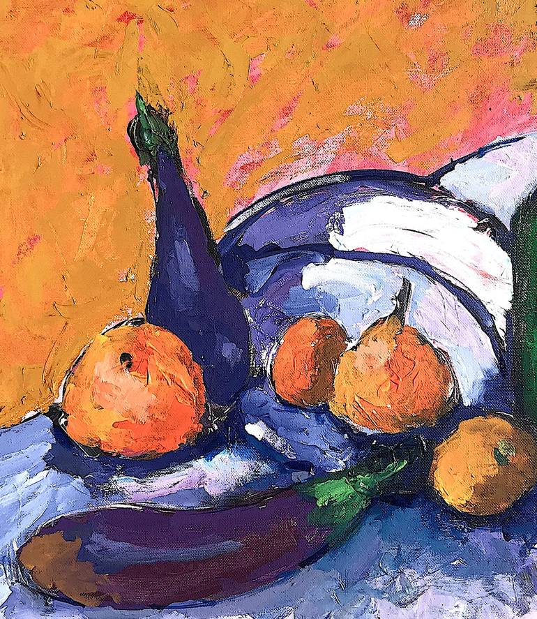 Original Impressionism Food & Drink Painting by Mutlu Ertac