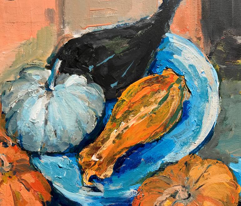 Original Expressionism Garden Painting by Mutlu Ertac