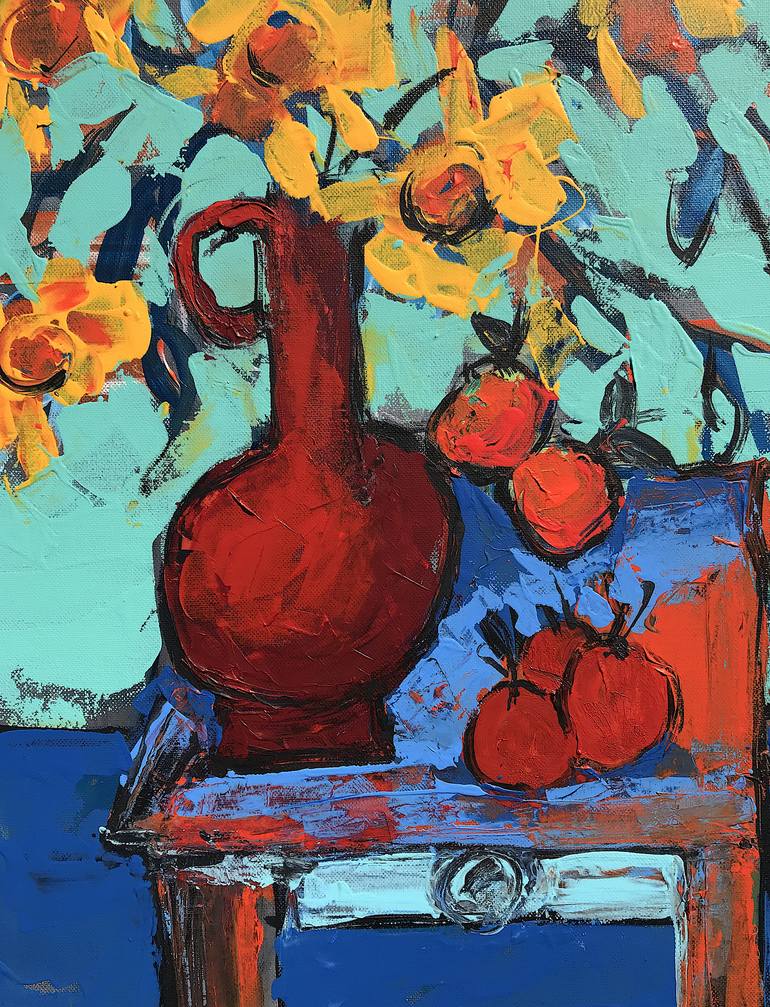 Original Impressionism Still Life Painting by Mutlu Ertac