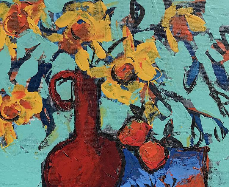 Original Impressionism Still Life Painting by Mutlu Ertac