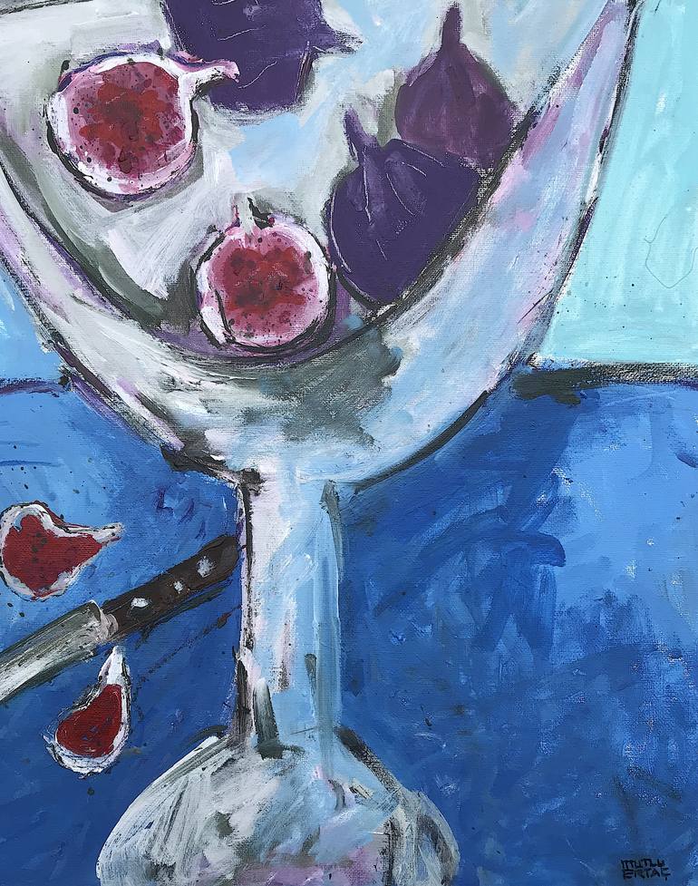 Original Expressionism Still Life Painting by Mutlu Ertac