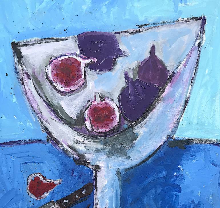 Original Expressionism Still Life Painting by Mutlu Ertac