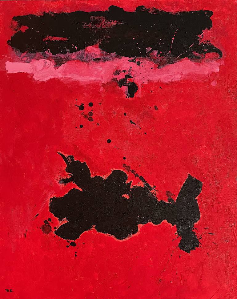 Original Abstract Expressionism Abstract Paintings by Mutlu Ertac