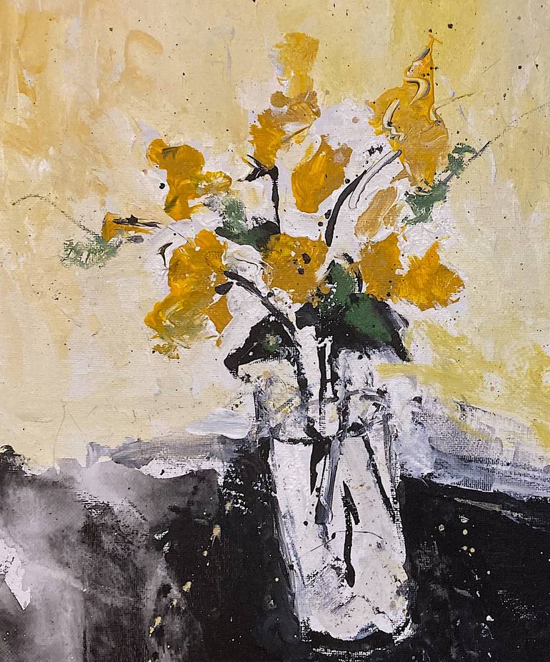 Original Impressionism Still Life Painting by Mutlu Ertac