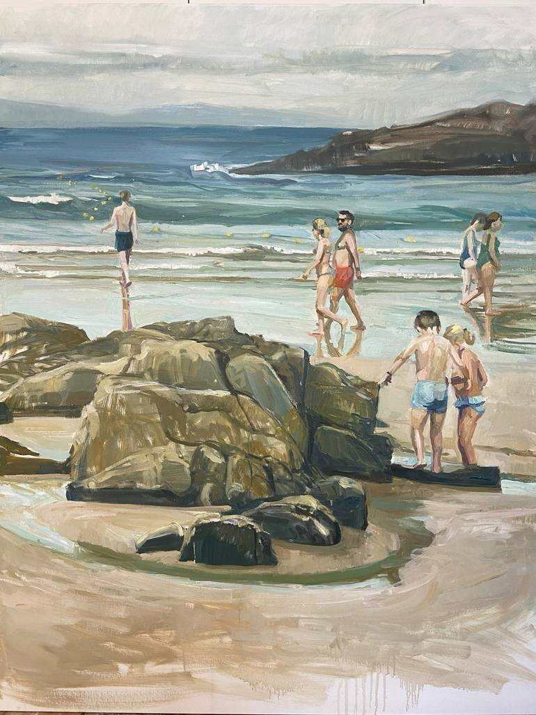 Original Beach Painting by Ana P Serres