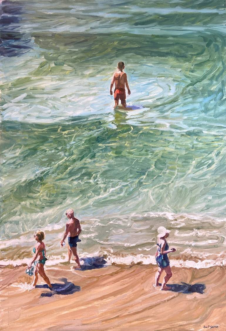 Print of Figurative Beach Paintings by Ana P Serres