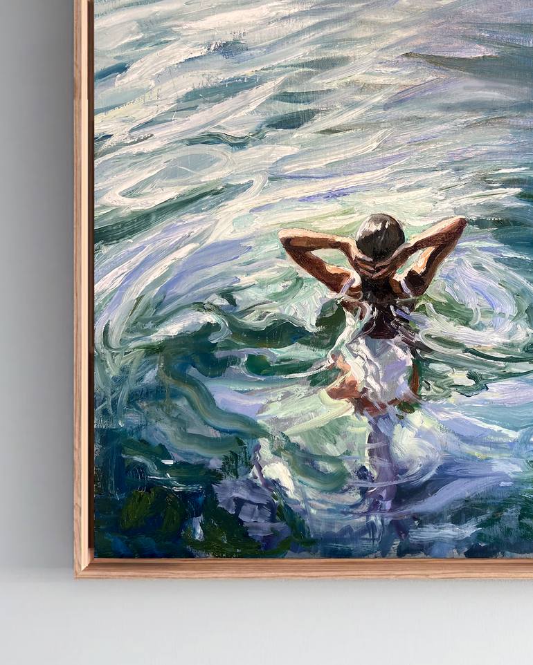 Original Contemporary Beach Painting by Ana P Serres