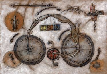 Original Fine Art Bicycle Drawings by Jorge Ihlenfeld