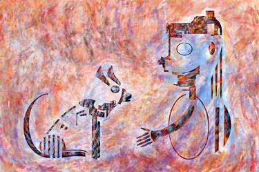 Print of Abstract Expressionism Cats Digital by Jorge Ihlenfeld