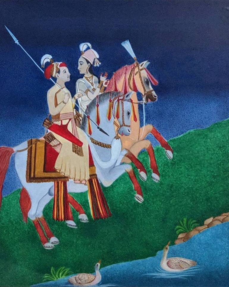 Original Contemporary Horse Painting by Roshni Tasdeeq
