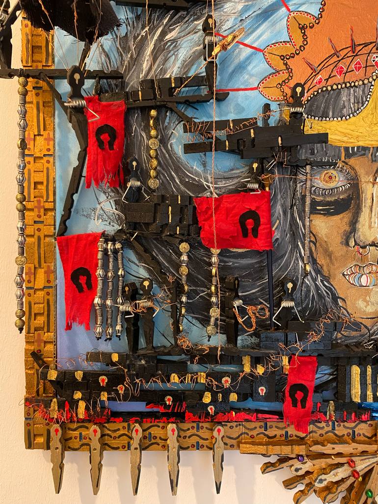 Original Modernism Politics Painting by Reckless Disregard