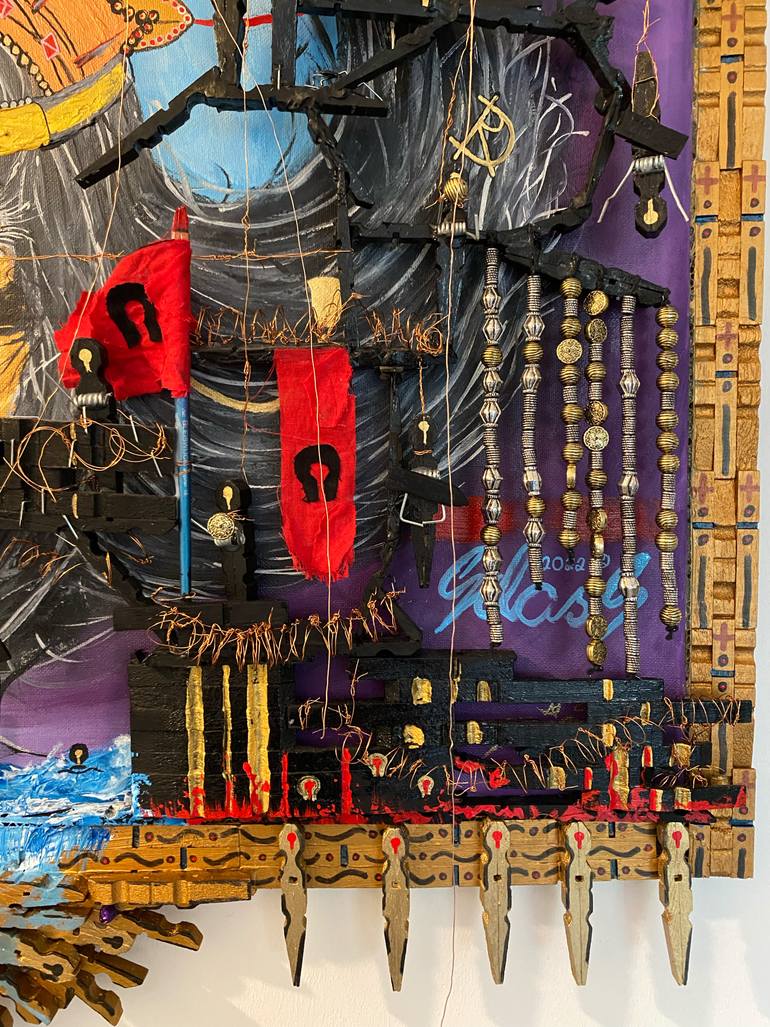 Original Modernism Politics Painting by Reckless Disregard