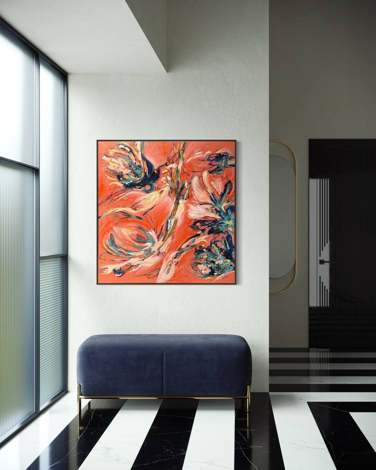 Original Art Deco Abstract Painting by Joanna Purvis