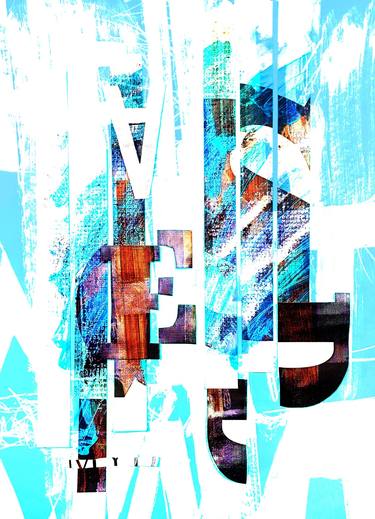 Original Abstract Typography Collage by Tanya Dunaeva