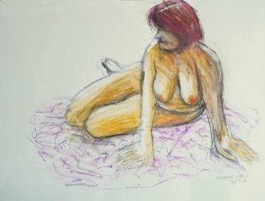 Original Figurative Nude Drawings by Gerard Whyman