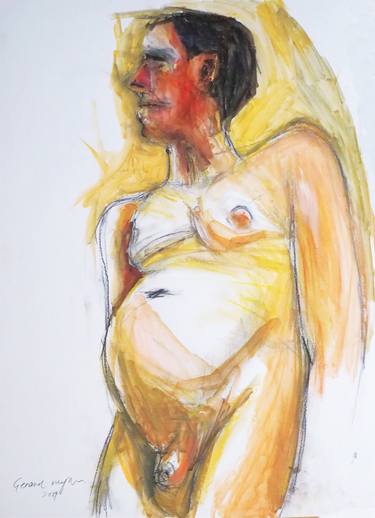Original Nude Drawing by Gerard Whyman