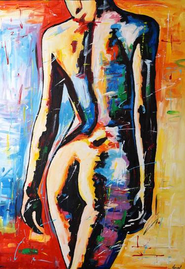 Original Abstract Nude Paintings by Rafal Stach
